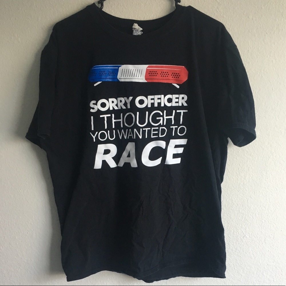Tuner cult “sorry officer” racing shirt